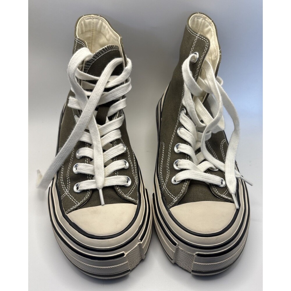 Jeffrey Campbell JC Play Platform High Top Sneakers Olive Green 7.5 EXCELLENT